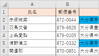 セルを判定し背景色を自動でセットする【文字指定】  えくとしょ 